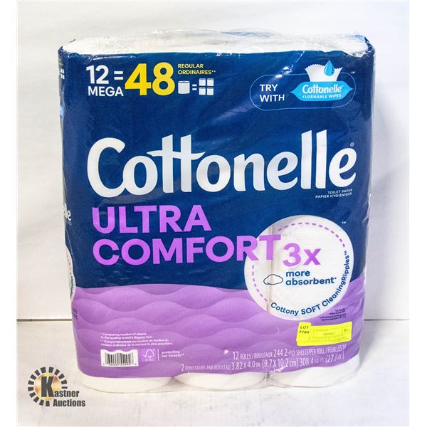 NEW 12 MEGA ROLL PACK OF COTTONELLE ULTRA COMFORT