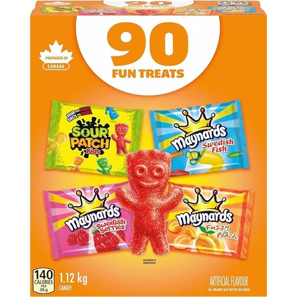 NEW 90 PACK OF MAYNARDS ASSORTED FUN TREATS