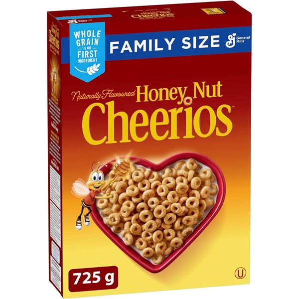 NEW FAMILY SIZE HONEY NUT CHEERIOS 725G