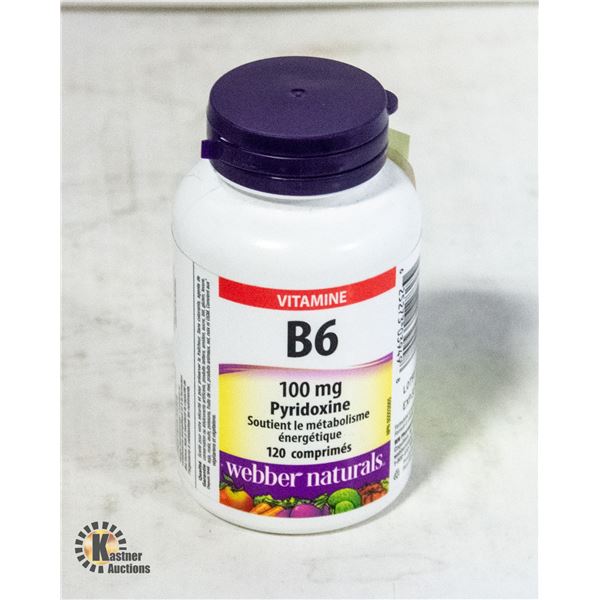 120 TABLETS WEBBER NATURALS BG 100MG PYRIDOXINE