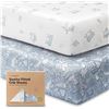 Image 1 : NEW KEABABIES SOOTHE FITTED CRIB SHEETS 2 PACK