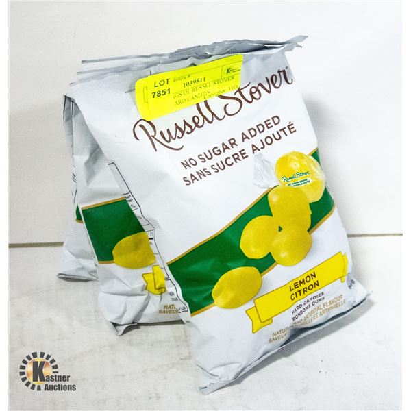 THREE BAGS OF RUSSEL STOVER LEMON HARD CANDIES