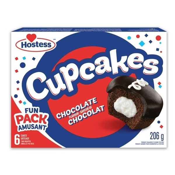 2 X 206G HOSTESS CUPCAKES - 6 CAKES PER BOX