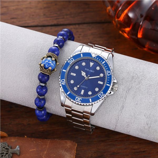 NEW 2 PCS SUBMARINER STYLE WATCH SET