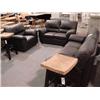 Image 1 : Black Leather 3-pcs Sofa, Loveseat And Chair Set