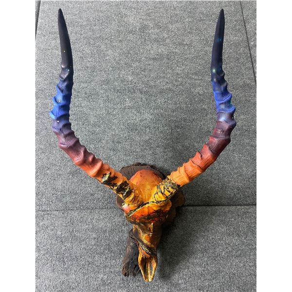 One of a Kind Watercolor on African Impala Skull