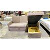 Image 3 : 2-PC FABRIC SECTIONAL SOFA BED WITH CHAISE & STORAGE (CLEANING REQUIRED)