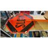 Image 2 : SHELF OF SLYVANIA INCANDESCENT LIGHTBULBS & TRAFFIC SIGN