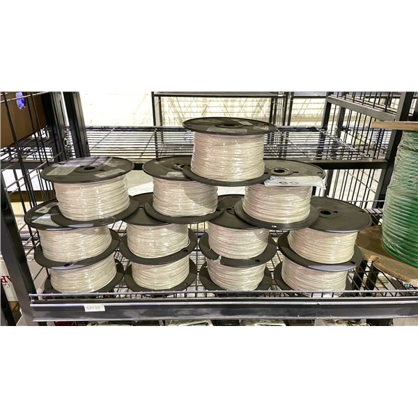 12 1000' SPOOLS OF AWT2203-WHITE 22 AWG (730) BC STYLE 1007 OR 1659 APPLIANCE WIRE