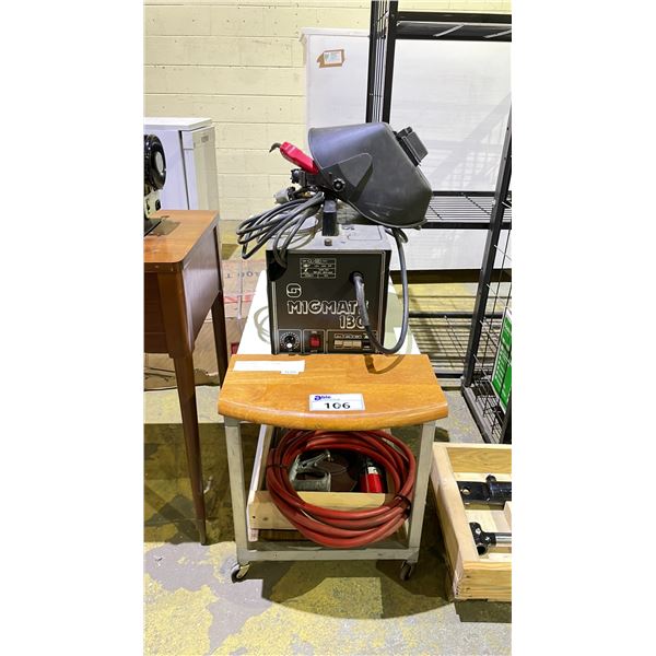 SIP MIGMATE WIRE FEED WELDER 220V WITH CART, HOSING & HELMET