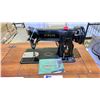 Image 2 : VINTAGE 1956 SINGER SEWING MACHINE HD191 WITH FOOT PEDAL & CABINET
