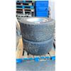 Image 1 : SET OF 2 MICHELIN X ONE XDN2 445/50R22.5 TIRES MOUNTED ON 10 BOLT METAL RIMS