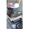 Image 2 : PALLET OF ASSORTED ITEMS INCLUDING; SLAT WALL PANELS, 4 WHEEL DOLLY, KIDS RIDE-ON CAR & MORE