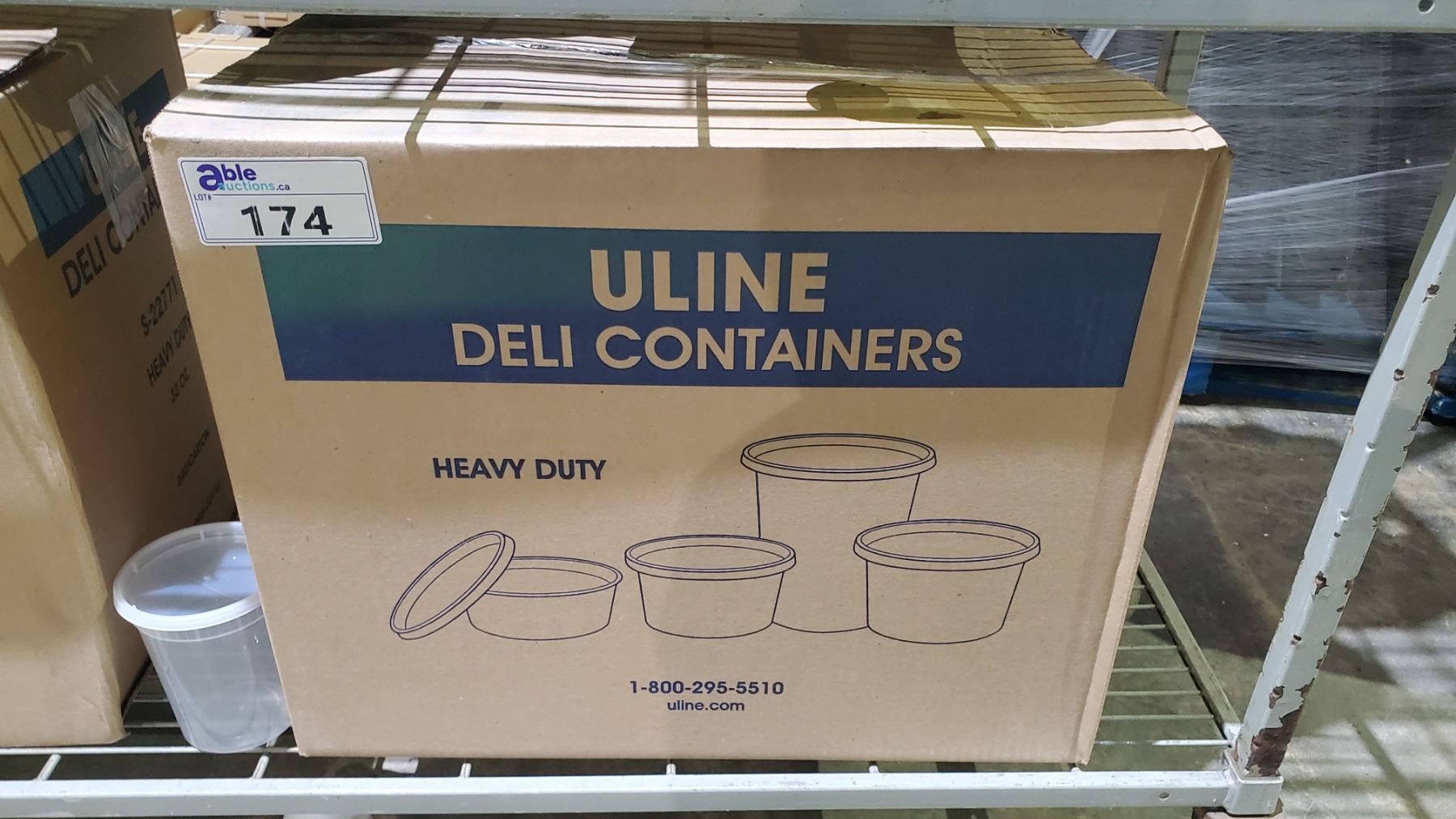 CASE OF U-LINE HEAVY DUTY DELI CONTAINERS - Able Auctions