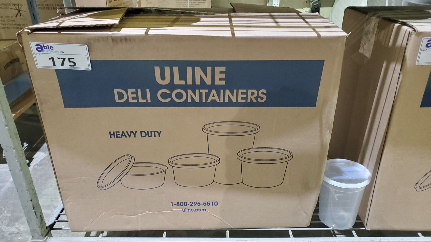 CASE OF U-LINE HEAVY DUTY DELI CONTAINERS - Able Auctions