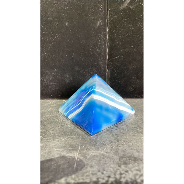 BLUE AGATE PYRAMID RETAIL $250