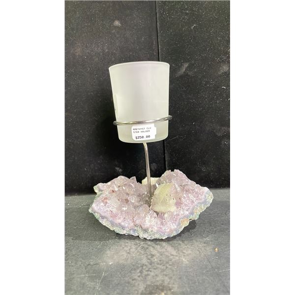 AMETHYST CANDLE HOLDER RETAIL $250