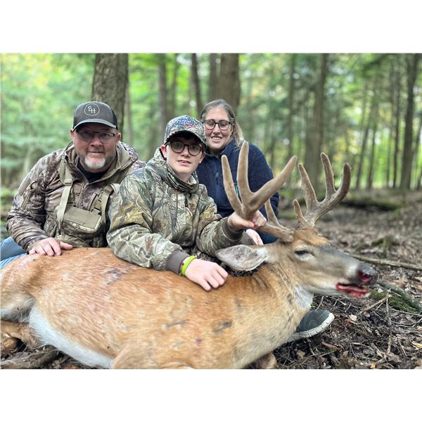 1 Day, one-on-one Youth Cull Whitetail Buck or Doe Hunt with Parent