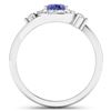 Image 4 : 14KT White Gold 0.62ctw Tanzanite and Diamond Ring