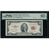 Image 1 : 1953 $2 Legal Tender Note PMG 65EPQ