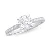 Image 1 : 14KT White Gold 1.23ct F Color Lab Diamond Ring