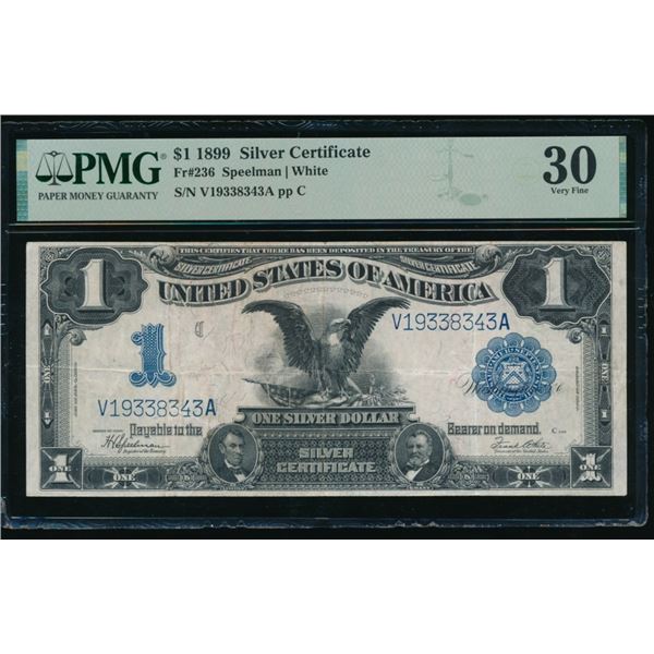 1899 $1 Black Eagle Silver Certificate PMG 30