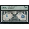 1899 $1 Black Eagle Silver Certificate PMG 30