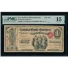 1865 $1 New Bedford MA National  PMG 15