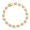 Plated 18KT Yellow Gold 0.14cts Diamond Bracelet