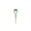 Image 4 : 14KT Yellow Gold 1.50ct Emerald and Diamond Ring