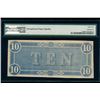 Image 2 : 1864 $10 T-68 Confederate PMG 64EPQ