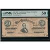 Image 1 : 1864 $50 CT-86 Confederate PMG 50EPQ