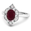 Image 2 : 14KT White Gold 1.5ctw Ruby and Diamond Ring
