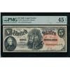 Image 1 : 1880 $5 Legal Tender Note PMG 45EPQ