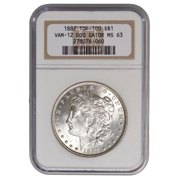 1887 $1 Morgan Silver Dollar MS63