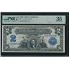 1899 $2 Mini Porthole Silver Certificate PMG 35