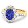 Image 2 : 14KT Yellow Gold 1.41ctw Tanzanite and Diamond Ring