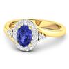 Image 2 : 14KT Yellow Gold 0.62ctw Tanzanite and Diamond Ring