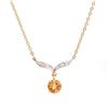 Image 1 : Plated 18KT Yellow Gold 1.04cts Citrine and Diamond Necklace