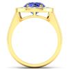 Image 4 : 14KT Yellow Gold 2.02ct Tanzanite and Diamond Ring