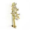 Image 6 : Textured 18K TT Gold 1.0 ctw Prong Set European Diamond Tree Branch Pin Brooch