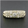 Image 2 : Antique 14k Two Tone Gold 0.50 ctw Old Cut Pave Set Diamond Wide Band Ring