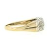 Image 5 : Antique 14k Two Tone Gold 0.50 ctw Old Cut Pave Set Diamond Wide Band Ring