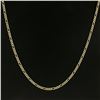 Image 2 : Italian Solid 14K Yellow Gold 16.5" Long 3.6mm Figaro Link Chain Necklace