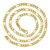 Image 3 : Italian Solid 14K Yellow Gold 16.5" Long 3.6mm Figaro Link Chain Necklace