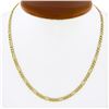 Image 5 : Italian Solid 14K Yellow Gold 16.5" Long 3.6mm Figaro Link Chain Necklace
