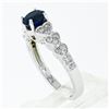 Image 9 : NEW 14K Gold 1.36 ctw GIA Oval Sapphire Solitaire & Diamond Heart Engagement Rin