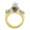 Image 8 : 18k Gold 3.97 ctw GIA Marquise Diamond w/ Baguette Sides Wide Engagement Ring