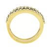 Image 7 : Jose Hess 18k Gold 0.90 ctw Round Prong Diamond Multi Row Grooved Wide Band Ring