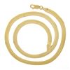 Image 3 : Italian 14k Gold 4.65mm 16" Polished Fancy Flat Herringbone Link Chain Necklace